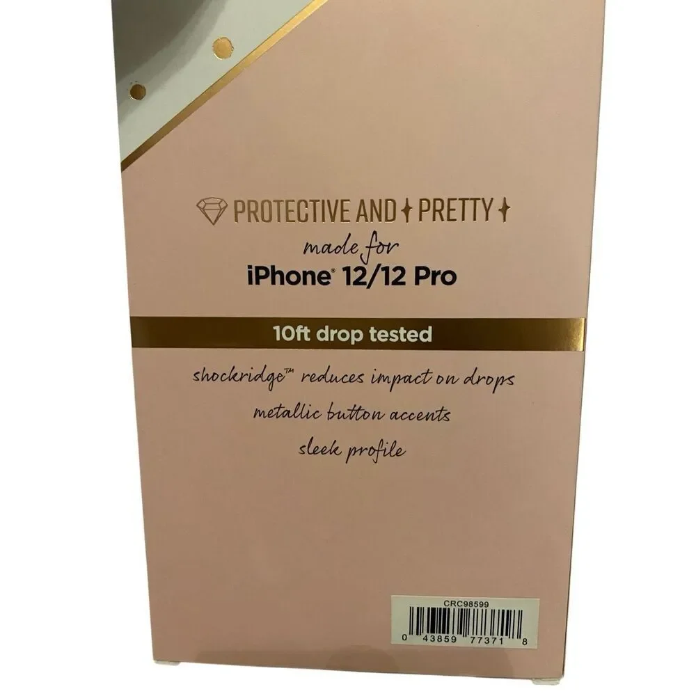 Fellowes iPhone 12 12 Pro Case Glitter Pink Purple Ombre Shockridge 10ft Drop